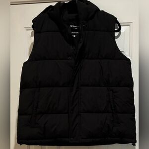 Bcbgeneration Women Black Puffer Hooded Vest Size L